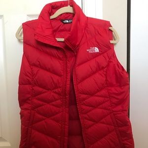 Red North Face Vest
